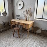 Blonde walnut desk and pine top 1900