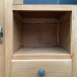 Armoire parisienne asymétrique bois brut 1950