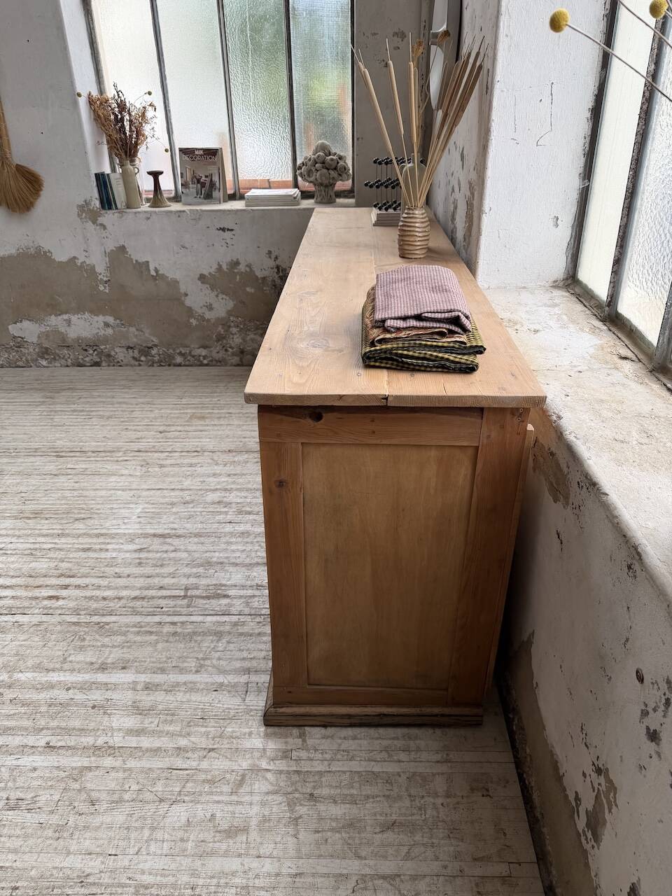 Meuble de métier pin XL années 50