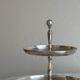 Small silver-plated metal sweets server