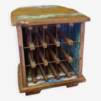 Recycled Boat Wine Cabinet From Indonesia, Early 21st Century
