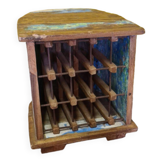 Recycled Boat Wine Cabinet From Indonesia, Early 21st Century