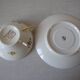Old large tea cup and saucer in Limoges porcelain with flower decor