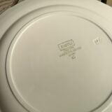 Old Round Plate in Ceramics by Digoin Sarreguemines Model Bastia