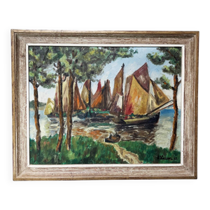 Tableau 1959 ''Les voiliers''