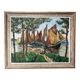 Tableau 1959 "The Sailboats" signed Ledien