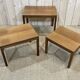 Suite of 3 teak pull-out tables from the 70s