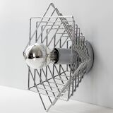 Vintage wall lamp 1970 space age chrome