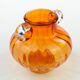 Mid-century modern vase, orange glass, Poland, 1970s
