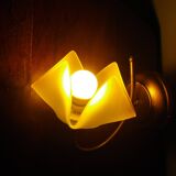 2 wall lights, opaline lampshade 1960/1970