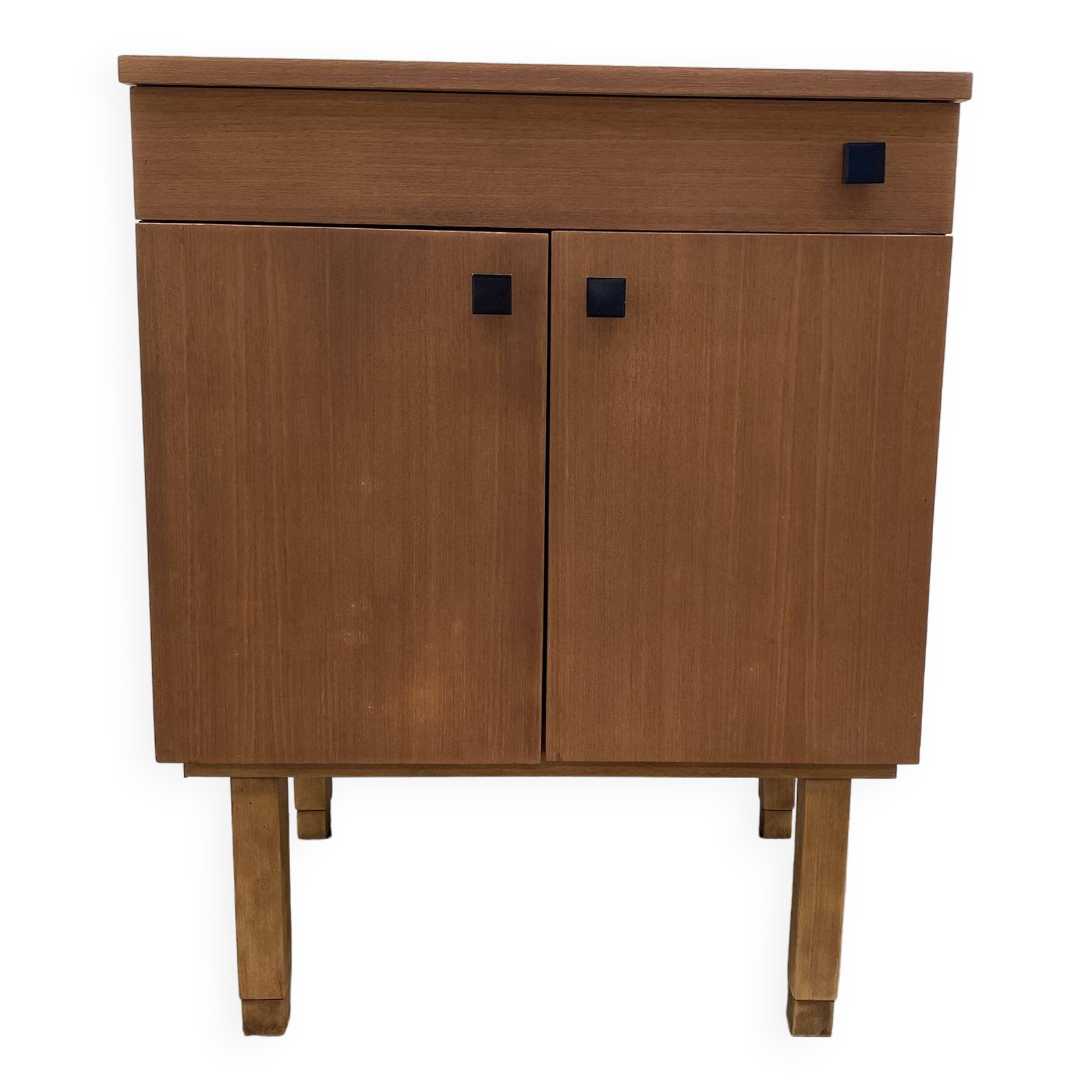 Meuble de rangement en teck années 60 - Bon état sur Selency