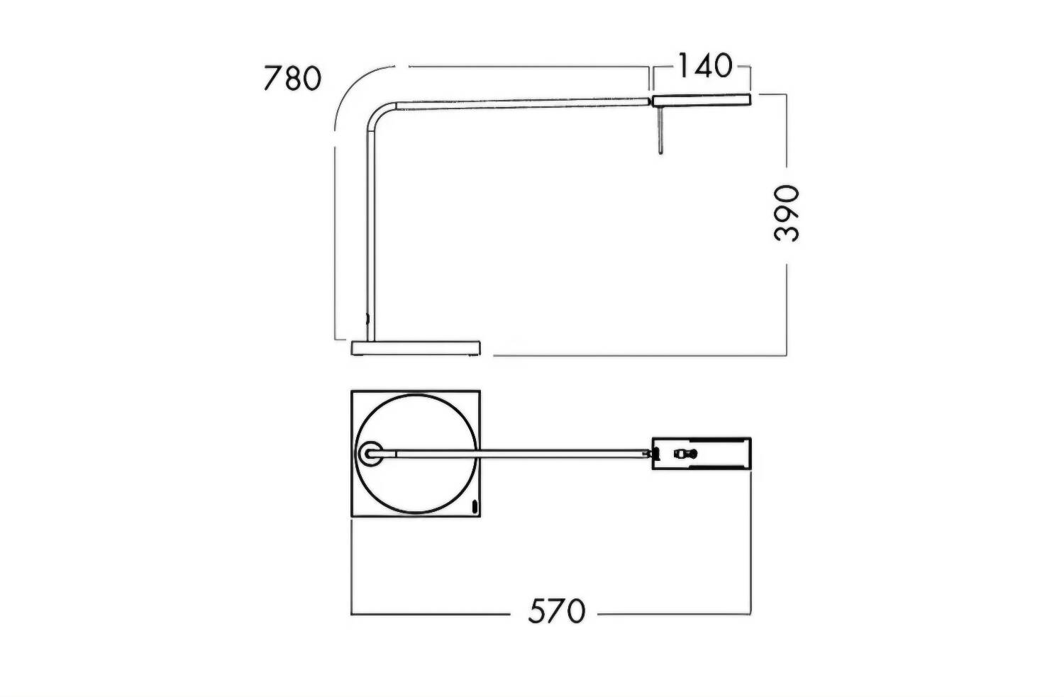 Modern Scandinavian lamp "Ninety" Luxo