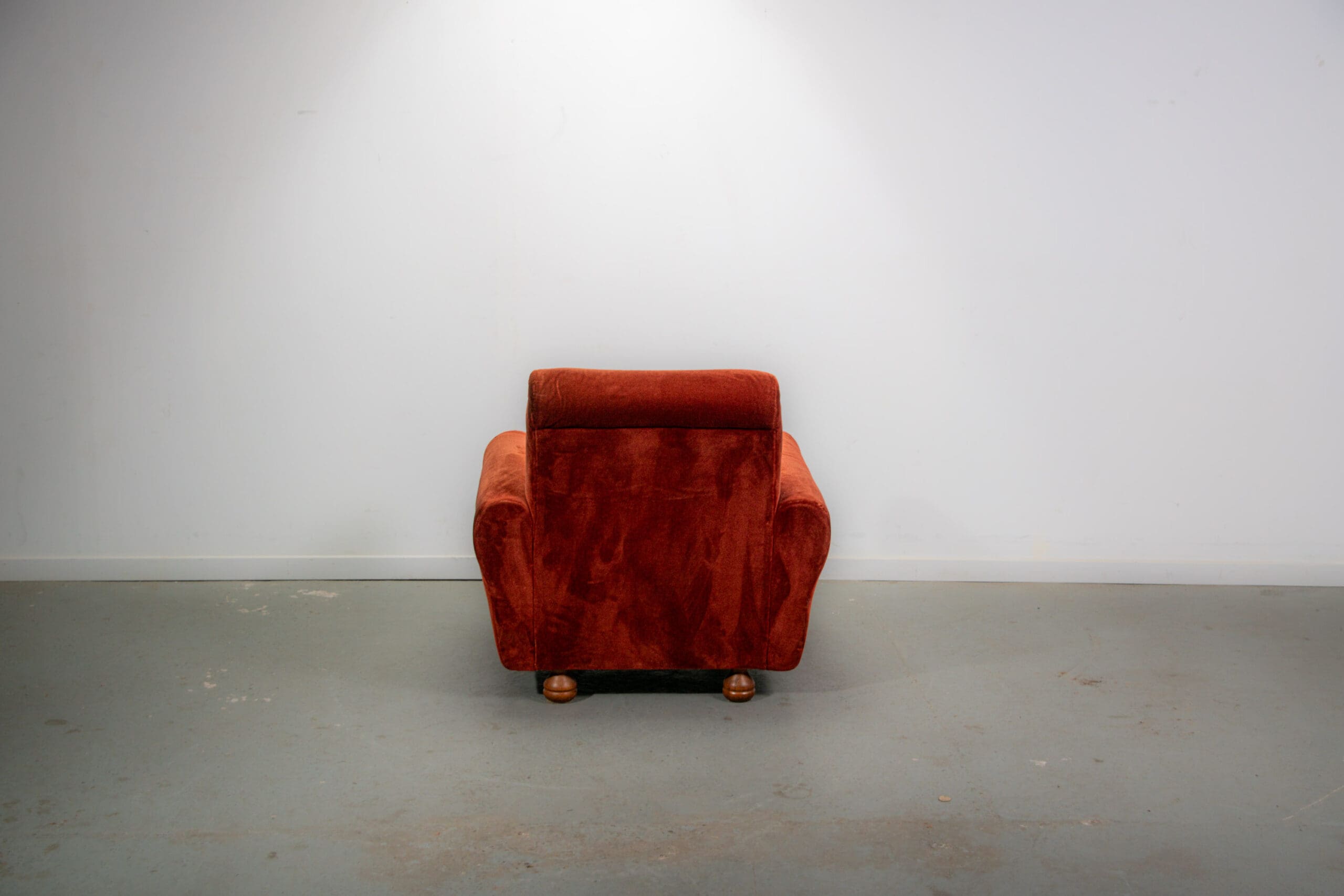 Italian Mohair armchair. Circa 1950