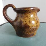 Stoneware pitcher signed cg