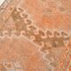 2x13 Soft Orange & Fuchsia Pattern Rug, Vintage Ousahk Runner Rug,90x381 Cm
