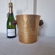 Champagne bucket or art deco champagne bucket 1930 gilded wood