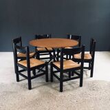 Mid-Century Modern Carimate Dining Chairs, Italy, 1970s, Set of 6