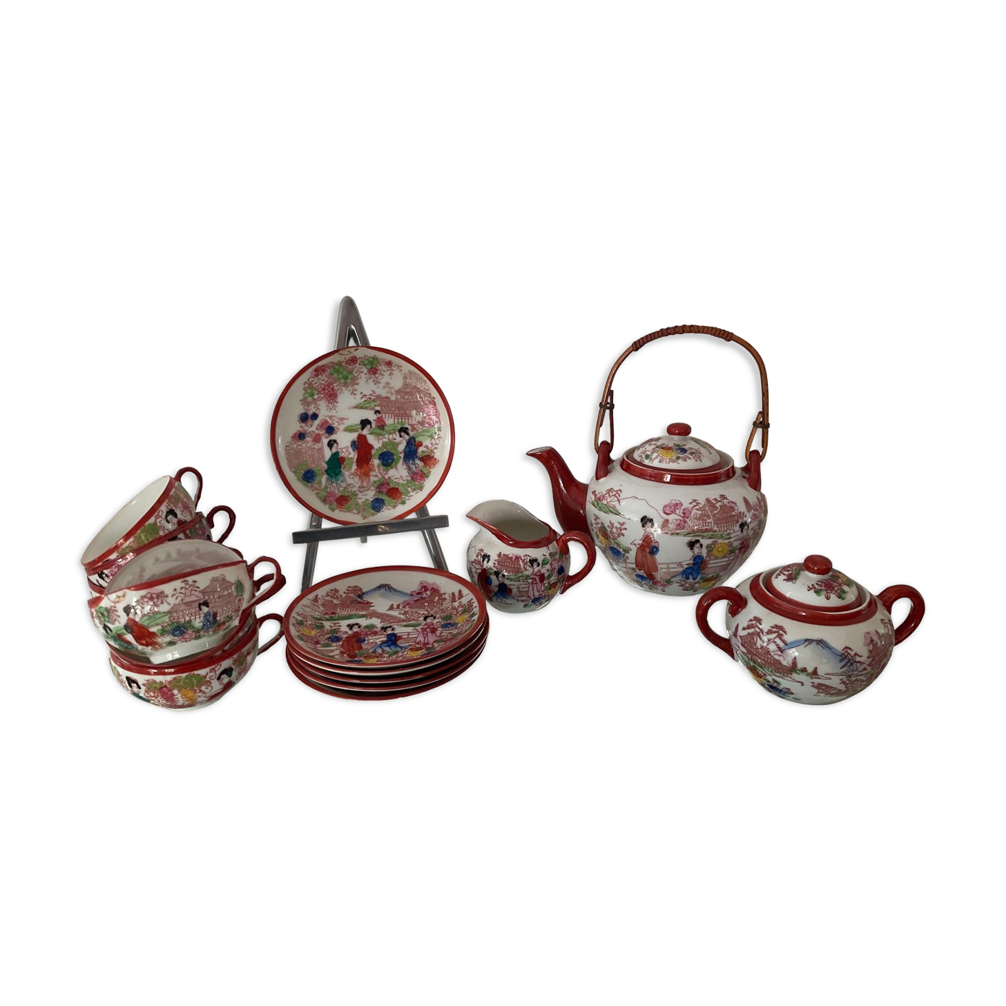 Old Japanese fine porcelain tea set