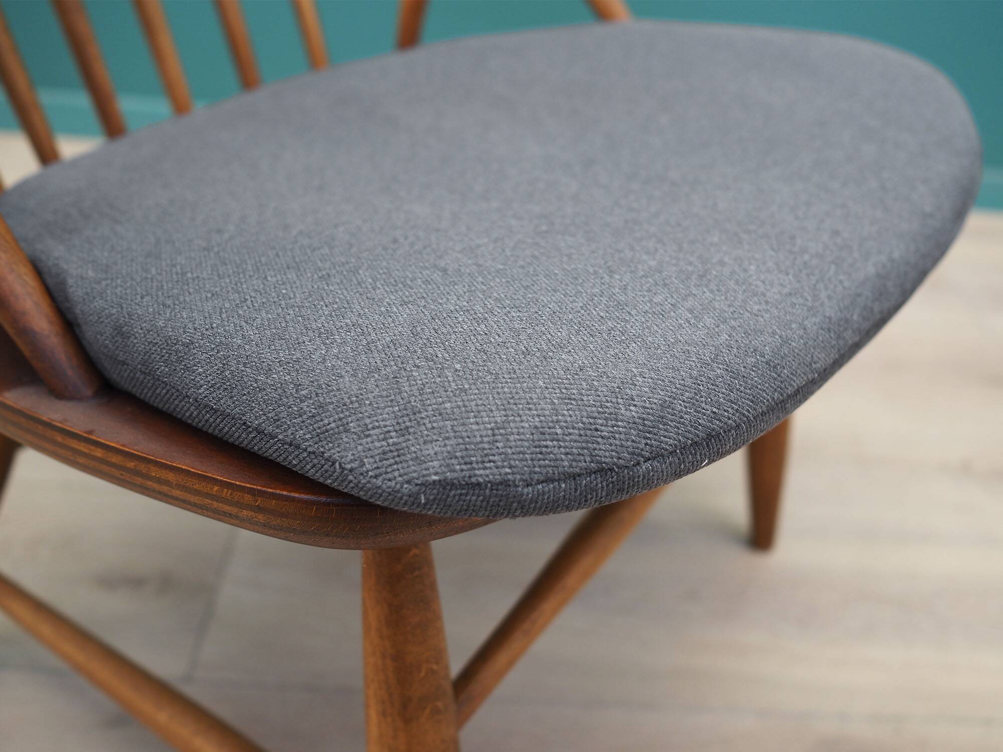 Chaise en hêtre, design danois, années 1960, designer : Illum Wikkelsø, fabrication : Niels Eilersen