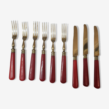 Dessert cutlery (fruit) vermeil from 1960