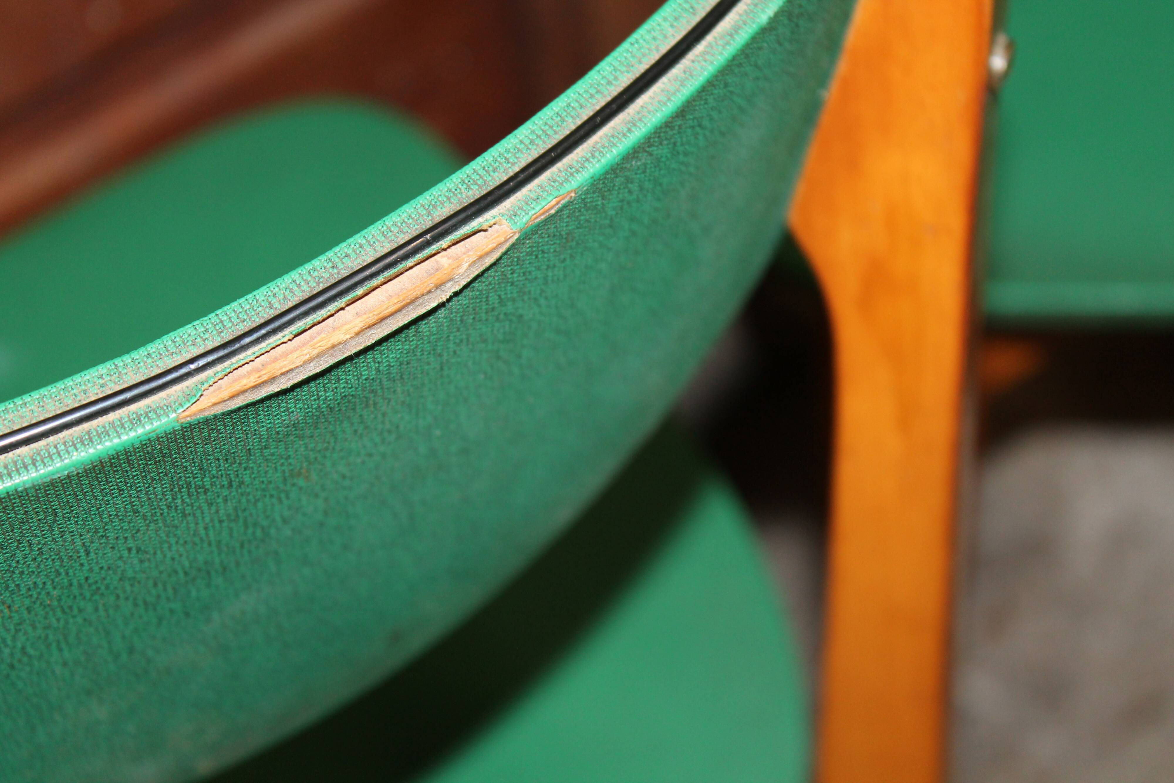 Set of three green vintage chairs