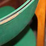 Set of three green vintage chairs