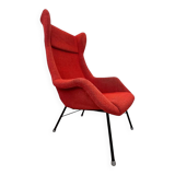 Original design fiberglass wing chair by Miroslav Navratil, 1970s