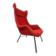 Original design fiberglass wing chair by Miroslav Navratil, 1970s