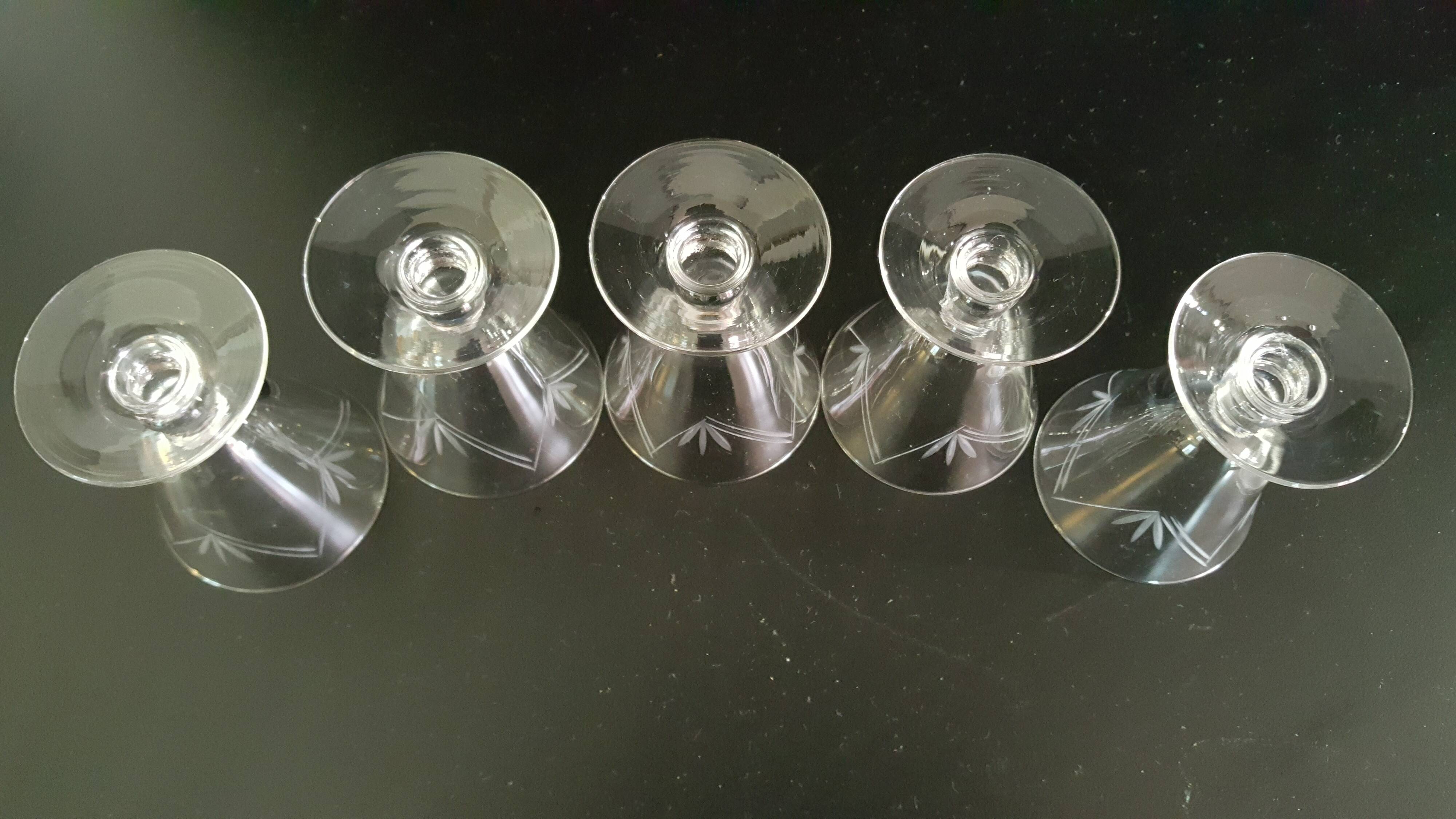 5 blown and chiseled former glasses