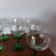 10 verres à vin  cristal gravée grappe de raisin  vintage