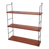 Etagere vintage original  bois acajou . metal