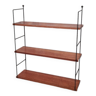 Etagere vintage original  bois acajou . metal