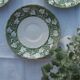 3 Churchill Staffordshire "Verdigris" saucers