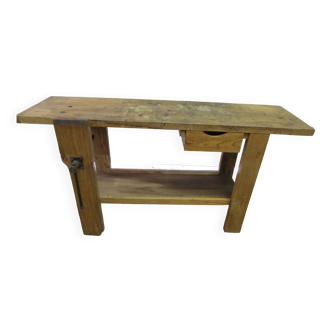 Ancien établi de métier en bois