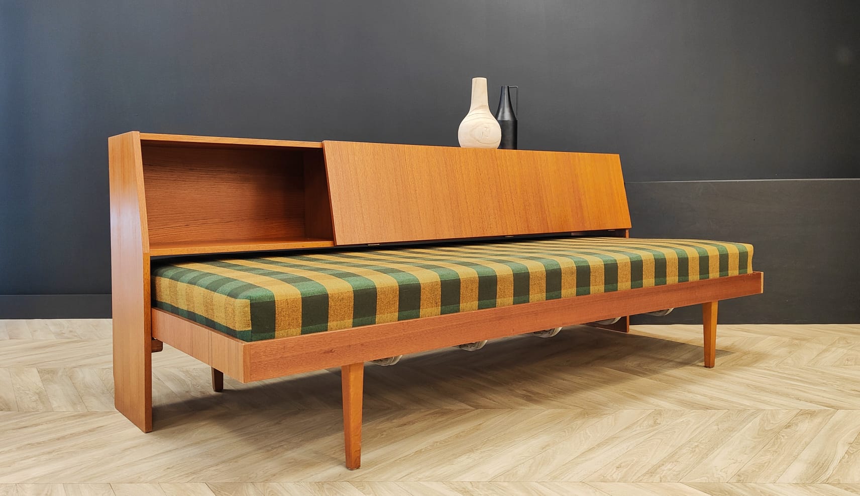 Mid century sofa bed, vintage - daybed, sofa