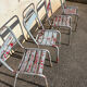 Set of 4 metal bistro chairs