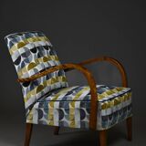 Modernist armchair from the 1930s/40s – Birchwood, original springs, fully