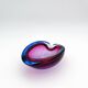 Pocket Glass Murano Flavio Poli Sommerso Fuchsia Blue 17cm