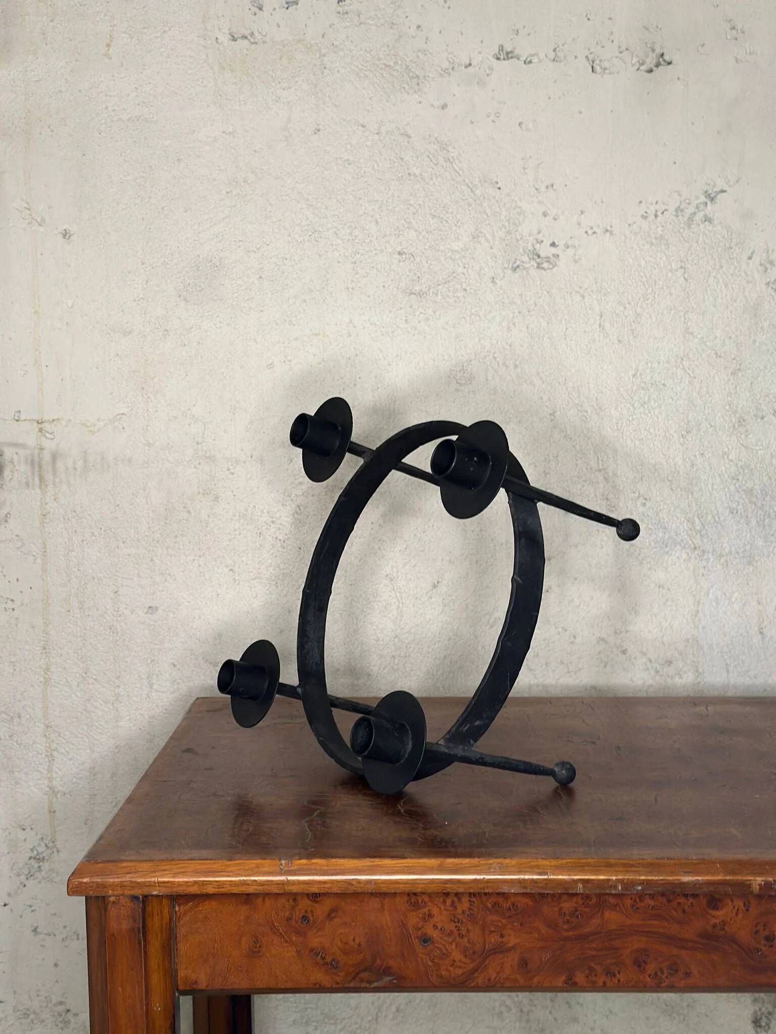 Wrought iron candle holder