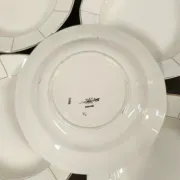 Set of 5 vintage Sarreguemines deep plates (Decor 5094) - Ø 23 cm