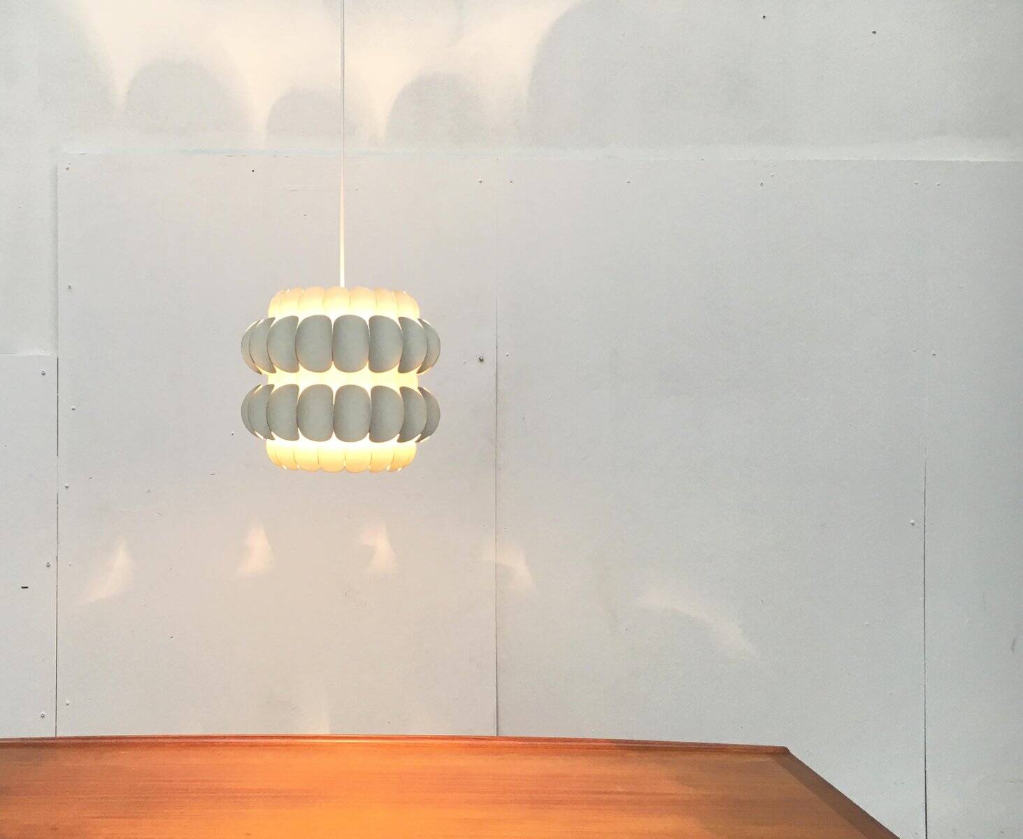 White metal pendant lamp from the mid-century by H. Zender for Temde.