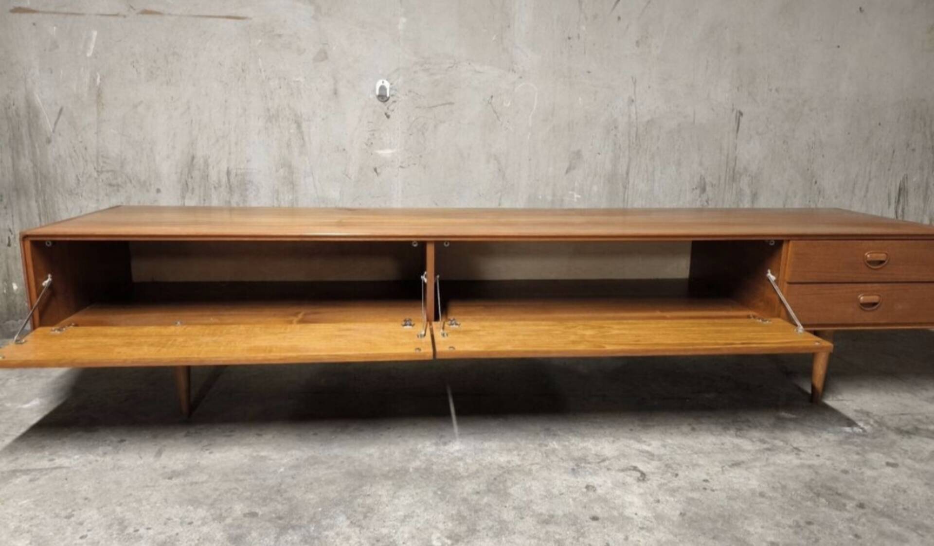 Vintage Scandinavian teak sideboards from the 1970s.