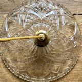 Vintage molded glass lampshade pendant light - tableware collection -