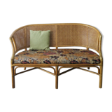 Rattan and caning bench