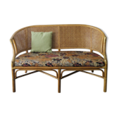 Rattan and caning bench