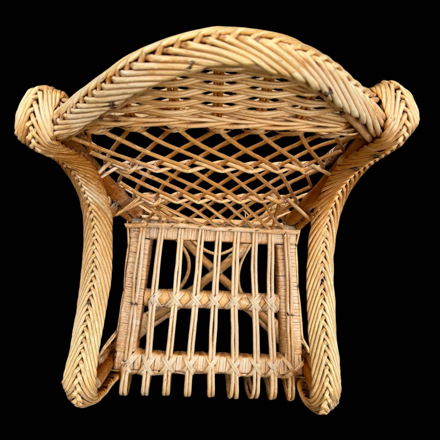 1950s Rattan Child's Armchair