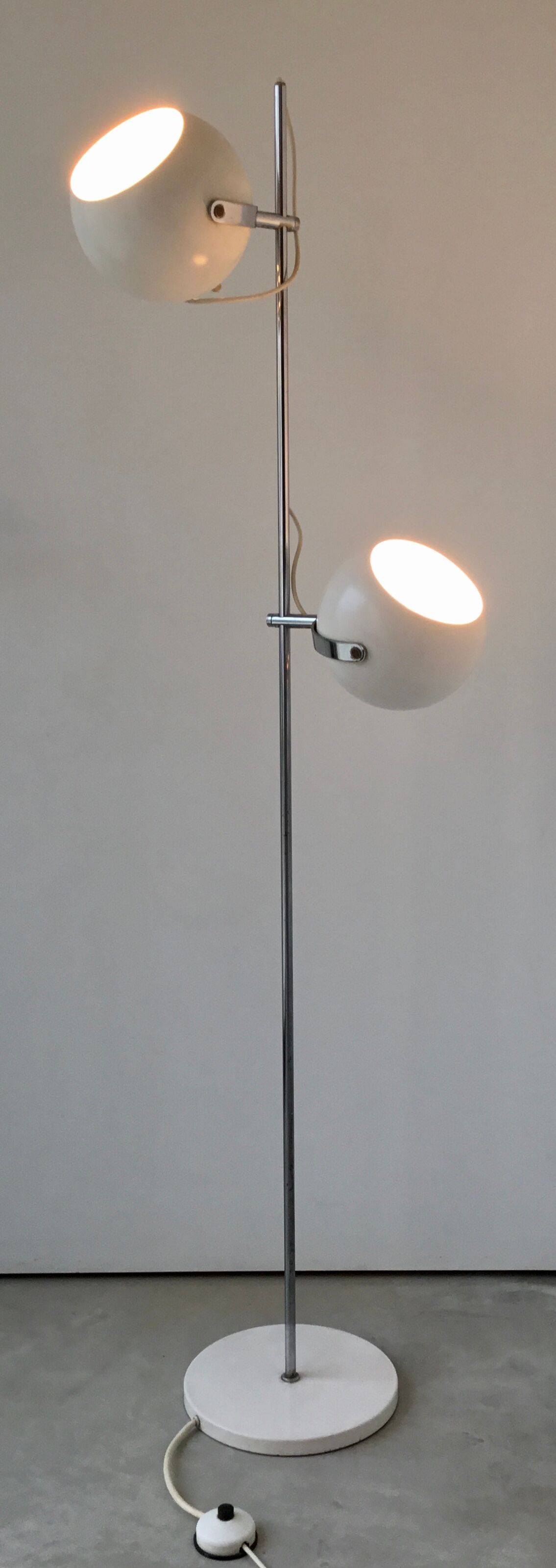 Eyeball floor lamp 2 adjustable lights - design 1960