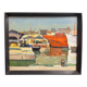 Oil on panel Boats in the port frame 20th century