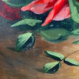 Ancienne peinture de roses