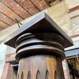 Louis XVI style column in carved wood from the late 19th century, 2.27 metres in height.